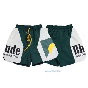 Ruhud Men Shorts Designer Mens Short Women Swim Flower Knit Drawstring Capris Couples Joggers Sportswearルーズカジュアルビーチスウェットパンツホリデーマン服