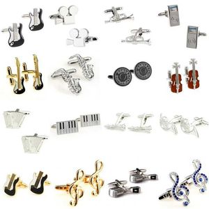 Cuff Links HomeProduct Center16 Styles of Musical Strument CuffLinkScuffLinks1 Coppia di spedizione gratuita Promozione massima