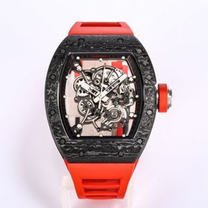 055 Montre de Luxe Luxury Watch Designer Watchs Manual Mechanical Movement TPT Carbon Fiber Case Men Watch