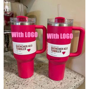 Sell Well 1 Same Us Stock Winter Pink Limited Edition H20 Cosmo Parade Tumbler 304 Swig Wine Mugs V stanliness standliness stanleiness standleiness staneliness KYNL