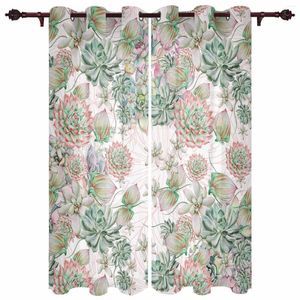 Curtain Summer Watercolor Tropical Plants Indoor Bedroom Kitchen Curtains Living Room Luxury Drapes Large Window Treatments