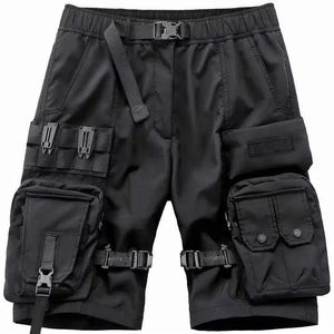 Korean version workwear shorts for men 2023 summer multiple pockets pants large size sports quick drying casual y2k sweatpants 240506