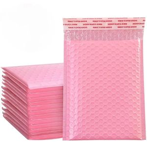 Оптовые пузырьковые почтовые почты розовая сумка конверта самостоятельно