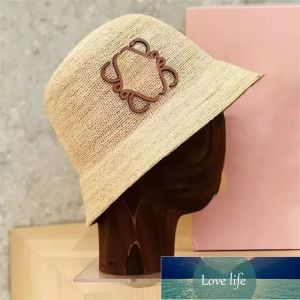 Bucket Hats Designer Raffia Bonnets for Women Mens Beach-hat Grass Woven Caps Anagram Strawhat Flat Caps