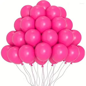 Party Decoration 10pcs 10inch Rose Red Latex Balloons 10m Ribbon For Pink Theme Wedding Christmas Girl's Baby Shower Sweet Birthday