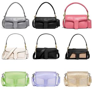 Womens Designer Tabby Crossbody Pillow 26 Jelly Handbag 23 Shoulder Bag Leather Transparent Women Luxury Handbags Fashion White Black Pink Messenger Bags