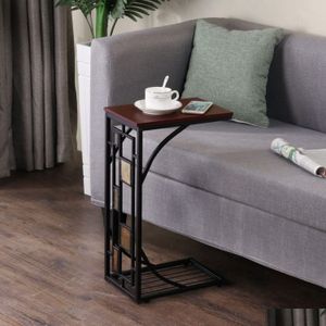 Living Room Furniture C Shaped Small Narrow End Side Chairside Table Slim Snack Accent Tables Laptop276X Drop Delivery Home Garden Dhqgx