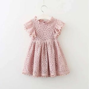 Dziewczyny sukienka koronkowa do ubrania dla dzieci Tassel Dzieci sukienki księżniczki Summer Baby Hollow Vestidos Costume L2405