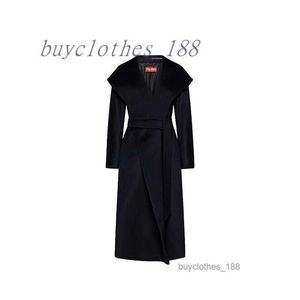 Women's Jackets Wool Blend Coats Designer Trench Coat 2024 New Spring Autumn Mid Length Korean Fashion Winter Clothes with Belt Bo23