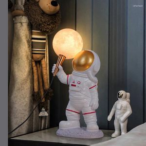 Lampy stołowe wystrój pokoi Kreatywne życie LED Oprawa oświetlenia 3D Printing Moon Study Lights Loft biurko