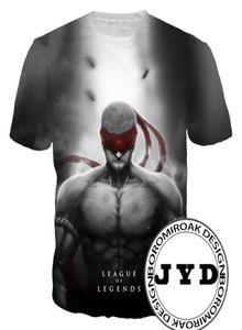 LOL T SHIRT MEN SHIRTS Anime Teks 3D Drukuj dla fanów Cosplay Costume Tees Men039s Letnie topy Wygodne Tshirt S5xl 10 Style7990044