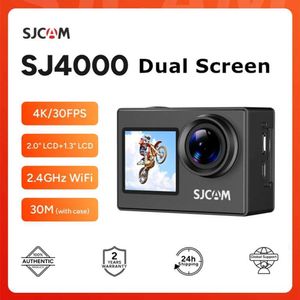 Spor Aksiyon Video Kameralar SJCAM SJ4000 Çift Ekran 4K Aksiyon Kamerası 30m Su Geçirmez ve Şok geçirmez Highdefinition Spor Video Aksiyon Kamerası Motosiklet Kask J2