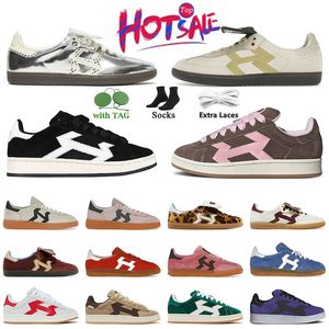 Moda OG Designer Sapatos Casuais Mulheres Mens Wales Bonner Pony Leopard Nylon Brown Silver Flat Trainers Sporty Rich vegano branco preto rosa tênis verde 36-45