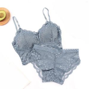 Bras Sets Sexy Cutout Bra Push Up Silk Bralette Underwear And Panty Set Lingerie For Women Two Piece 2024