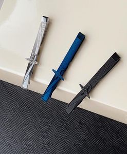 M03 Designer Tie Clip Titanium Steel Metal Fashion steels Silver Ties Pins Bar Buckle With Box5546824
