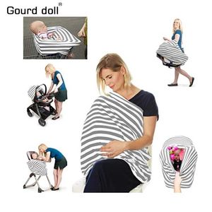 Nursing Cover Baby car seat cover roof care cover multi-purpose stretch unlimited scarf breast feeding shopping cart cover high chair cover d240517