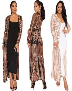Sexy Coat Women Attractive Sequined Cardigan Coat for Party Club Night Cocktail Prom Sparkle Duster Open Front Outwear Paisley Pat3157371