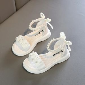 Kinder Sandalen für Mädchen Sommer Kinder Baby Beach Schuhe Fashion Casual Students bequeme Nicht -Slip -Wohnungen 240516