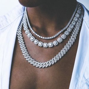 Ny Hip Hop Iced Out Bling Cubic Zirconia 5mm Tennis Chain Necklace Gold Silver Color 5a Cz Choker Fashion Men Women Jewelr