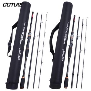 Goture Xceed Spinning Fishing Rod Carbon Fiber MHM Power 198 Casting Lure Rods 4 Sections Travel Carp 240515