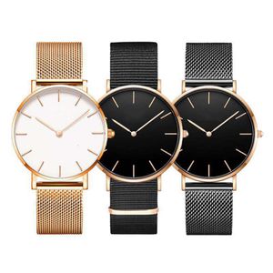 Klockor Tillverkare Designa Japan Movt Quartz Wrist Watch Leather Strap Rose Gold Waterproof Watches