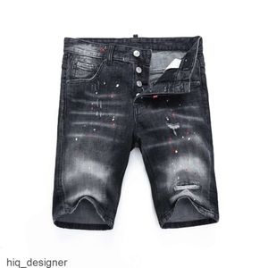 Cool Guy Short Men's Jeans Black Man Hip Hop Rock Moto Mens Design Ripped Distressed Denim Summer 384 dsquares dsqureditys 2 dsquards MPI1