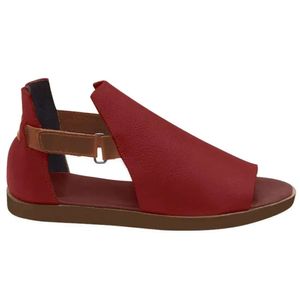 Andningsbara sandaler 1Pair non slip wear resistenta kvinnor Sandal Party Artificial Pu Bekväm fast platt häl öppen tå sommar avslappnad 1809