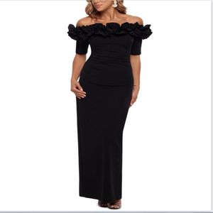 Vestido de noite de luxo de spandex preto 2021 mulheres elegantes Bateau Party Long Bains Feminino Prom Vestidos 288V