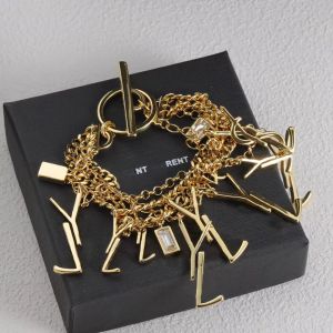 Designer bracelet Chain bracelet Classic Trendy Elegant String of Beads Party charm Multi-metal crystal Love pendant Wristband Gift#
