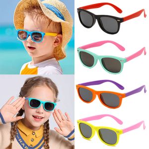 2024 Fashion Brand Children's Color UV Baby Sunshade Anti Blue Light Glasses Girl and Boy Sunglasses UV400 L2405