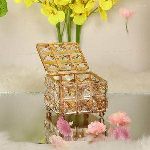 Ljushållare smycken låda mini kristallhållare ljusstake bröllop centerpieces bordslandelabra för hemfest dekoration