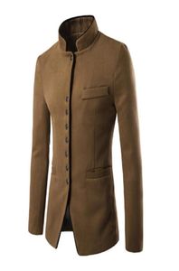 Tangku 2018 Autumn Winter Men Casual Suit Men Stand Collar Worsted Fabric Pocket -knapp Dekorera Men039S Leisure Suit Coat6728983