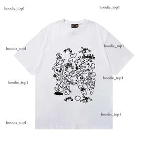 Tasarımcı Çekme T-Shirt Gülümseyen Yüz Graffiti Pure Pamuk Çekme Tişört Gevşek Spor Resim Kısa Kollu Erkek ve Kadın Sokağı Sevimli Moda T-Shirt 3da0