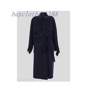 Kvinnorjackor Wool Blend Coats Designer Trench Coat 2024 Ny Spring Autumn Mid Length Korean Fashion Winter Clothes With Belt EB3D