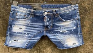 Новые летние мужские отверстия джинсовые шорты модные мужчины джинсовые джинсы Тонкие брюки Тенденция Мужские дизайнерские джинсовые шорты9332013