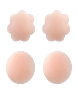 1 Pair Reusable Invisible Self Adhesive Silicone Breast Chest Nipple Cover Bra Pasties Pad Petal Mat Stickers Accessories3221804