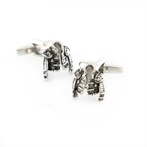 Cuff Links Wholesale and retail of high-quality brass black music cufflinks for mens bullfighters