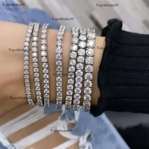 Handgefertigte weiße Goldgefüllte runde Diamantarmbänder für Frauen Männer Engagement Hochzeit Original Edition