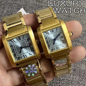 relógios de luxo relógios de alta qualidade homens designer relógios de pulseira de pulseira Relógios Lady 25O30 mm Personalidade de movimento de quartzo simples relógios retangulares casuais