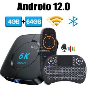 Box Android 12.0 Setpop Box Allwinner H616 Suporte de CPU 6K HDR Media Player 4GB RAM 32G 64G WiFi 2.4G5G BT5.0 3D Android TV Smart Smart Smart Smart