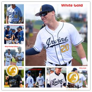 Brandon Luu UC Irvine Jerseys 18 Ricky Tibbett 43 Ricky Ojeda 42 Ryder Brooks 20 Tim Grack 12 David Utagawa costume costume uc Irvine Anteaterters Jerseys de beisebol