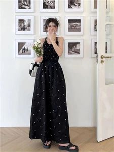 Lässige Kleider koreanische Mode elegante lange Kleidung Frauen Harajuku Rückenless Märchen Maxi Indie ästhetische Sommerkleidung Outfits