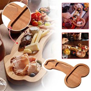 Dekorativa figurer Naturligt trä Small Cutting Board Wood Food Lagring Home Decro Block Steak Plate Tray Selling Kitchen Tools