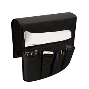 Storage Bags Waterproof TV Remote Control Couch Chair Arm Rest Covers 5 Pockets Sofa Armrest Organizer For Phone Book Magazines