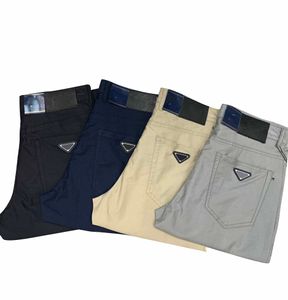 PPP Designer Luxury Men's Dress Pants Khaki Business Pants Casual Pants Fashion Brand Solid Color Leggings Black Blue Grey 4 Color