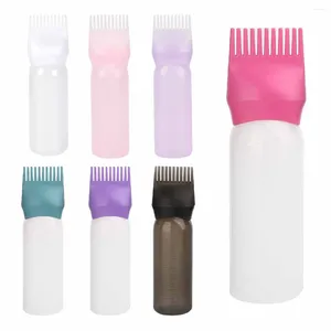 Бутылки для хранения 120 мл для ухода за волосами для красителя для волос бутылка бутылка пластиковая окрашивание шампунь масла расчесала для укладки щетки волосы раскраски