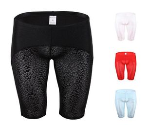 Underpants Men Lingerie Lace Panties Long Underwear Breathable Mesh Sissy Pull Stretch Sexy Boxers Male Summer UnderwearUnderpants9698029