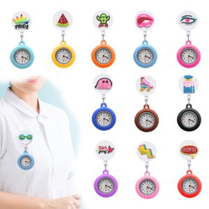 Charms New Cosmetics-Serie Clip Pocket Uhren Arzt Krankenschwester Uhr für Frauen und Männer auf der Krankenstill-Dise-Clip-On-Anlagen-Hänge-Krankenschwestern Drop OT9CE