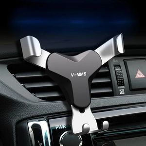 Gravity Car Holder Auto Air Vent Mount Clip Bracket Cell Holder Ingen magnetisk GPS Mobiltelefon Stand för iPhone 14 Xiaomi Samsung