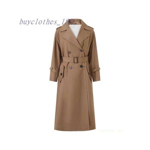 Giacche da donna in lana miscela di miscela Designer Trench 2024 Nuovo Autunno primaverile Autunno Corea Corea Inverno vestiti con cintura A52U